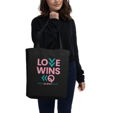 Load image into Gallery viewer, LOVE WINS Eco Tote Bag Oyster or Black
