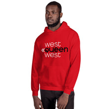 Load image into Gallery viewer, WQW Stacked logo Unisex Hoodie - Red

